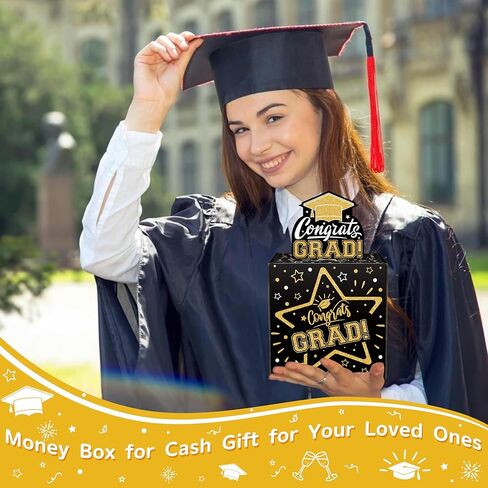 صندوق نقود التخرج للنقود، صندوق سحب أموال مفاجئ للخريجين، تهانينا لقد فعلت ذلك، حامل أموال الملياردير لمستلزمات حفلات التخرج in Kuwait