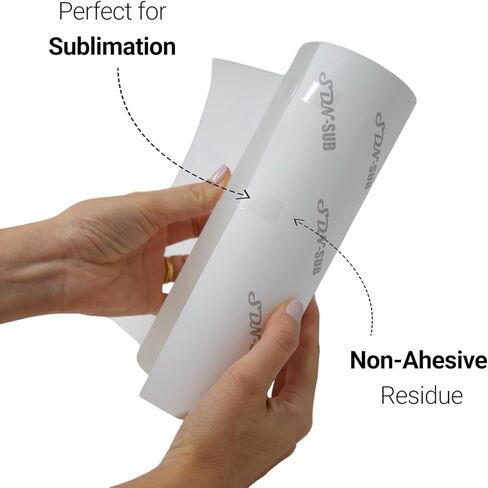 SDN CUSTOM شريط شفاف مقاوم للحرارة للتسامي، شريط حراري 12.7 مم × 33 م، شريط تصعيد لدرجة الحرارة العالية، للضغط الحراري، فينيل نقل الحرارة (10 عبوات) in Kuwait