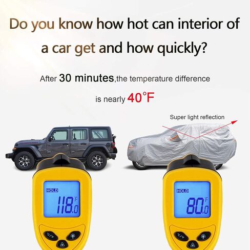 SEAZEN 6 Layers Wrangler Car Cover Waterproof All Weather, Heavy Duty Car Cover for 2 Door Wrangler JK JL, Outdoor UV Wind Protection SUV Cover (Wrangler 2 Door) in Saudi Arabia