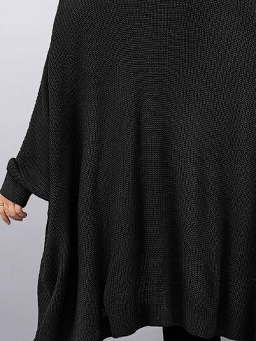 COZYEASE Women's Plus Size Long Sleeve Open Front Cardigan Casual Solid Knee Length Shrug Sweater Tops in Saudi Arabia