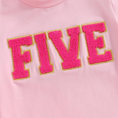 Honganda Toddler Kids Baby Girl Boy Birthday Shirt Number Letters Embroidery Tee Tops Summer T-Shirt Birthday Gift 1-6T in Saudi Arabia