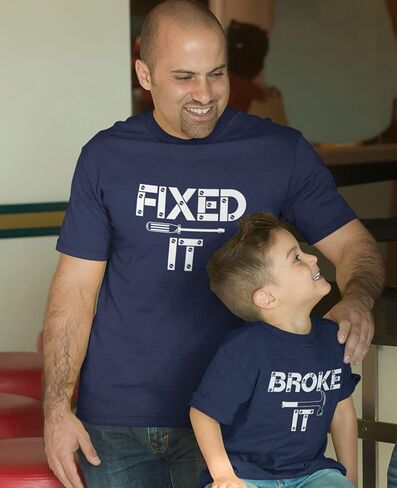قمصان Tstars Fixed It Broke It للأب والابن المتطابقة مع قميص الأب والابنة لعيد الأب in Kuwait
