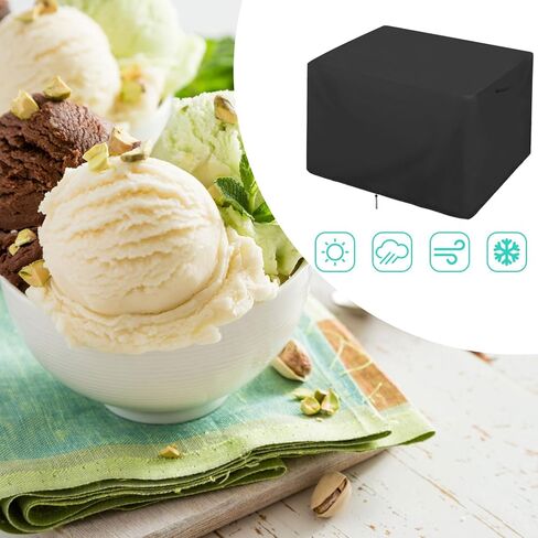 غطاء صانع الآيس كريم، يغطي صانع الآيس كريم الأوتوماتيكي Whynter ICM-15LS، يناسب آلة صنع الآيس كريم بسعة 1.6 لتر، غطاء صانع الآيس كريم مقاوم للماء والغبار (19.3 × 11.8 × 10 بوصة) in Kuwait