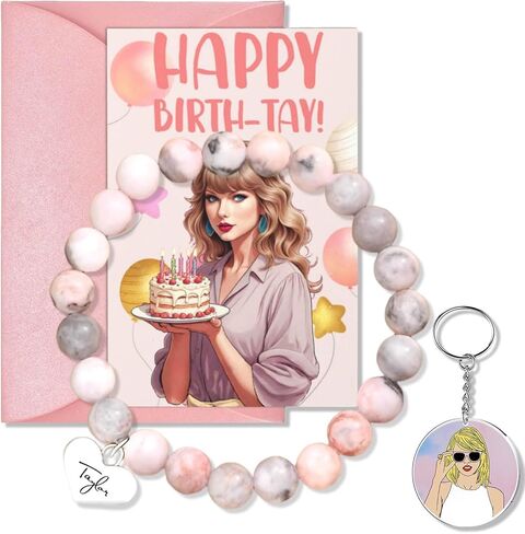 SOLINFOR TS Bracelets with Birthday Card and Keychain Merch Stuff Jewelry Gifts for Girls Women Fans in Kuwait