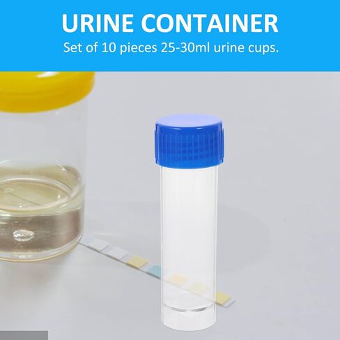10PCS Specimen Cups 25-30ml Clear Cup with Screw On Lids – for Safe Pee, Stool, Sample for Testing in Saudi Arabia