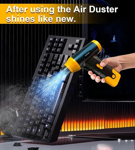 Cordless Electric Compressed Air Duster - Electric air Blower for Cleaning Keyboard, PC, Cameras, Electric Air Pump for Inflatable Cushions, Air Mattress Beds, Boats, Swimming Ring in Saudi Arabia
