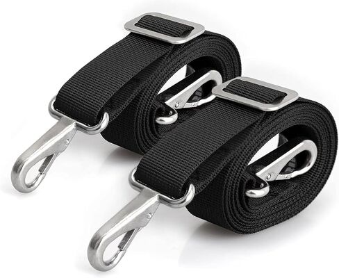 أشرطة علوية للقارب بيميني قابلة للتعديل، خطافان 24 بوصة ~ 60 بوصة أشرطة حزام المظلات البحرية، مع خطافات المفاجئة شديدة التحمل من الفولاذ المقاوم للصدأ، حزام نايلون ممتاز لمظلة القارب، ملحقات أجهزة مظلات القارب، حزمة من 2 in Kuwait