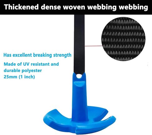 أشرطة علوية للقارب بيميني قابلة للتعديل، خطافان 24 بوصة ~ 60 بوصة أشرطة حزام المظلات البحرية، مع خطافات المفاجئة شديدة التحمل من الفولاذ المقاوم للصدأ، حزام نايلون ممتاز لمظلة القارب، ملحقات أجهزة مظلات القارب، حزمة من 2 in Kuwait