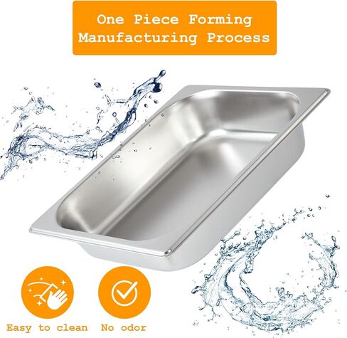 ERFEI Hotel Pans 1/2 Half Size Steam Table Pan 4-Pack Set for Commercial Restaurant Stainless Steel Food Pans Buffet Party Supplies in Kuwait
