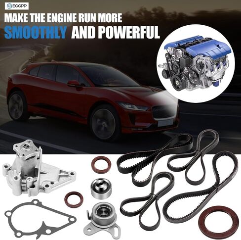 ECCPP TS26282 WP122 2510026902 4PK845 24312-26050 24810-26020 25212-26021 Timing Belt Water Pump Kit 2001-2011 for Hyundai Accent in Saudi Arabia