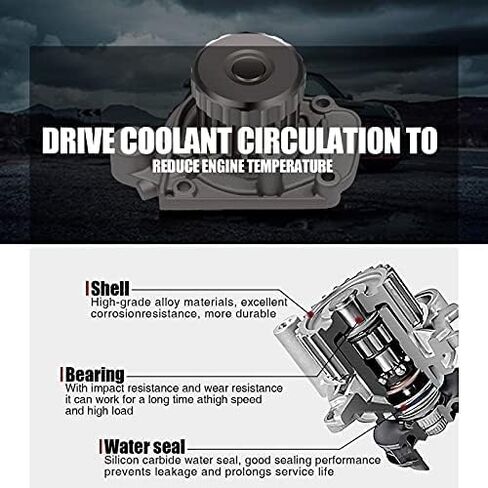 ECCPP TS26282 WP122 2510026902 4PK845 24312-26050 24810-26020 25212-26021 Timing Belt Water Pump Kit 2001-2011 for Hyundai Accent in Saudi Arabia
