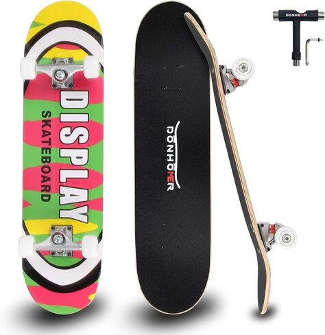 DONHOMER Skateboards 31" Standard Skateboard for Adults/Kids Girls/Boys with T-Tool in Saudi Arabia
