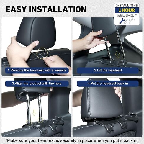 حامل دليل حزام الأمان DEDC متوافق مع حزام المقعد الخلفي Tesla Model Y المصمم للطراز Y 2020-2024 (عبوتان) in Kuwait