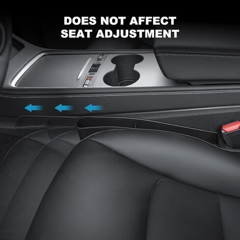 ALEVILB Seat Side Gap Filler with Organizer Multifunctional TPE Car Seat Organizer Storage Box for 2017-2024 Tesla Model 3 & Y Accessories(Black) in Kuwait