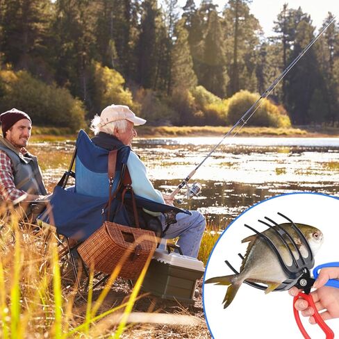 1 قطعة ترقية 3 قابض سمك مخلب، 2024 كماشة صيد معدنية جديدة قابض للتحكم في الأسماك، قابض سمك محمول، كماشة صيد متعددة الوظائف بثلاثة أسنان لمعظم أسماك المياه العذبة وحامل معالجة in Kuwait