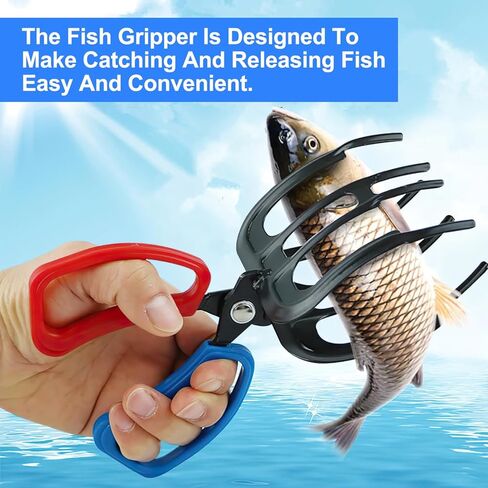 1 قطعة ترقية 3 قابض سمك مخلب، 2024 كماشة صيد معدنية جديدة قابض للتحكم في الأسماك، قابض سمك محمول، كماشة صيد متعددة الوظائف بثلاثة أسنان لمعظم أسماك المياه العذبة وحامل معالجة in Kuwait