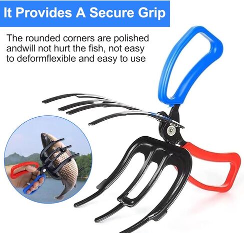 1 قطعة ترقية 3 قابض سمك مخلب، 2024 كماشة صيد معدنية جديدة قابض للتحكم في الأسماك، قابض سمك محمول، كماشة صيد متعددة الوظائف بثلاثة أسنان لمعظم أسماك المياه العذبة وحامل معالجة in Kuwait