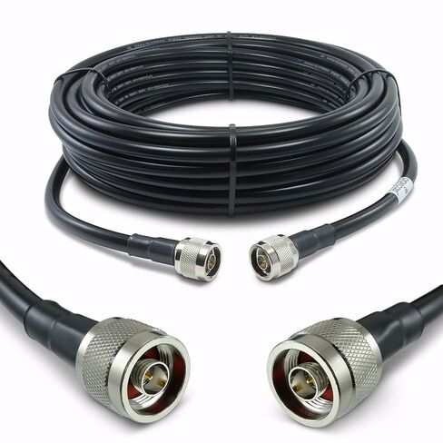 Proxicast 3 ft N Male to N Male Premium 240 Series Low-Loss Coaxial Cable (50 Ohm) for 4G LTE, 5G Modems/Routers, Ham, ADS-B, GPS, RF Radio to Antenna or Surge Arrester Use (ANT-180-201-03) in Saudi Arabia