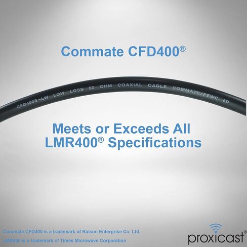 Proxicast 3 ft N Male to N Male Premium 240 Series Low-Loss Coaxial Cable (50 Ohm) for 4G LTE, 5G Modems/Routers, Ham, ADS-B, GPS, RF Radio to Antenna or Surge Arrester Use (ANT-180-201-03) in Saudi Arabia