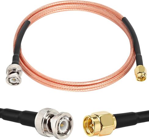 MOOKEERF SMA Male to BNC Male Cable 1ft,2 Pack SMA to BNC Cable RG316 SMA BNC Adapter Cable for RF Applications/Antennas/Wireless LAN Devices/Wi-Fi Radios External Antenna etc in Saudi Arabia