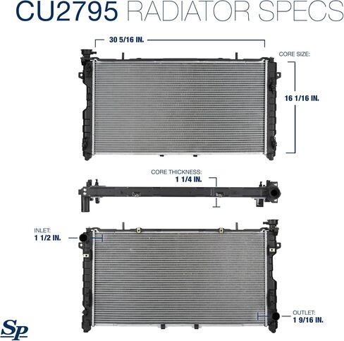 Spectra Premium CU2795 Radiator Compatible With Chrysler Town and Country, Dodge Caravan in Saudi Arabia