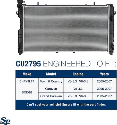 Spectra Premium CU2795 Radiator Compatible With Chrysler Town and Country, Dodge Caravan in Saudi Arabia