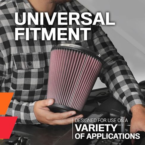K&N Universal Clamp-On Air Filter: High Performance, Premium, Washable, Replacement Filter: Flange Diameter: 3 In, Filter Height: 8.688 In, Flange Length: 0.938 In, Shape: Round Tapered, RX-3990-1 in Kuwait