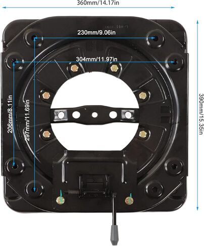 Acouto Swivel Car Seat Base Heavy Duty Seat Swivel Base Steel Plate 360 Degree Rotatable 130kg Load Rotating Car Seat for RV Camper Boat Bus in Saudi Arabia