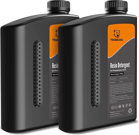TECBEARS 3D Resin Cleaner, 3D Printer Resin Detergent, Non-Toxic Reusable Resin Cleaner, Compatible with 3D Printer Resin, UV Resin, 2KG 2Pack, 4KG in Total in Saudi Arabia