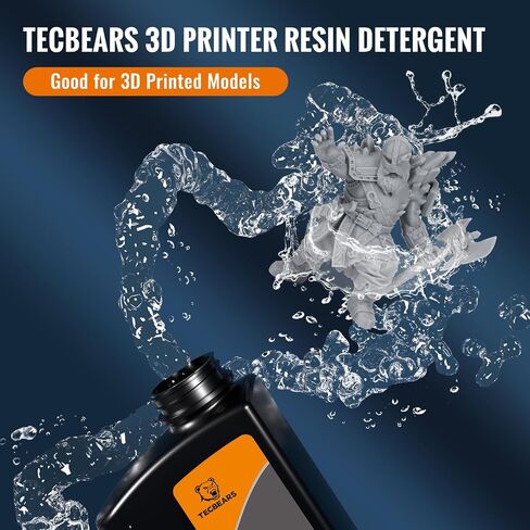 TECBEARS 3D Resin Cleaner, 3D Printer Resin Detergent, Non-Toxic Reusable Resin Cleaner, Compatible with 3D Printer Resin, UV Resin, 2KG 2Pack, 4KG in Total in Saudi Arabia