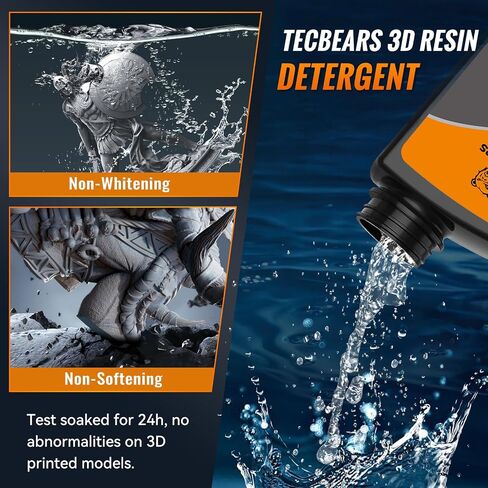 TECBEARS 3D Resin Cleaner, 3D Printer Resin Detergent, Non-Toxic Reusable Resin Cleaner, Compatible with 3D Printer Resin, UV Resin, 2KG 2Pack, 4KG in Total in Saudi Arabia