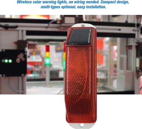 Solar Warning Light Sensitive Strobe Flash Warning LED Caution Lamp Flashing Barricade Safety Sign Road Construction Signs Flash Traffic Lights Flicker Beacon Lamps (Red) in Saudi Arabia