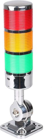 110V to 220V LED Stack Tower Lights, Industrial Warning Lights, Andon Lights, Column Signal Tower Indicator Lamp Beacon, Continuous/Flashing Light Switchable, 3 Layer (Without Buzzer) in Kuwait