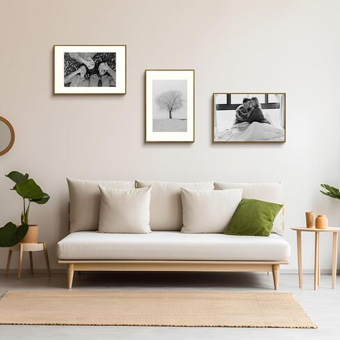 Mat Board Center, 13X19 Aluminum Picture Frames Set of 3 - Wall Display - for Art, Prints, Photos, Prints And More (Bronze, 13X19) in Kuwait