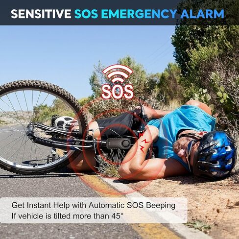 JENPOS Bike Alarm, 113dB Loud Waterproof Wireless E-Bike Motorcycle Alarm with Remote, Anti-Theft Vibration Motion Sensor Multipurpose Security Alarm System, Ebike Accessories in Saudi Arabia
