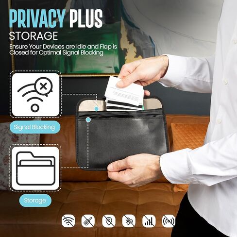 Strategic Gear Faraday Bags: Dual-Layer Protection for Phones & Key Fobs | Magnetic Closure, PU Leather | Anti-Theft Signal Blocking | Ideal for Military Settings | Organized Storage 9x5x0.50 Inches in Saudi Arabia