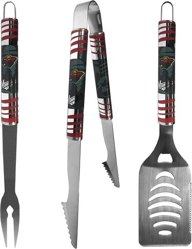NHL Siskiyou Sports Fan Shop Minnesota Wild Tailgater BBQ Set 3 piece Team Color in Saudi Arabia
