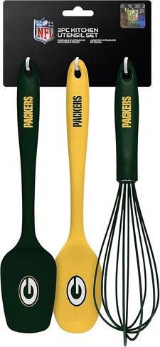 مجموعة أدوات المطبخ المكونة من 3 قطع من الدوري الوطني لكرة القدم الأمريكية - أواني سيليكون مقاومة للحرارة وغير لاصقة للخبز والطهي والمزج - هدية مثالية لمحبي الرياضة المخلصين in Kuwait