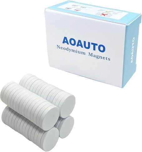 مغناطيس قرص نيوديميوم صغير مع طلاء إيبوكسي، مغناطيس أرضي نادر قوي ومستدير صغير مقاوم للماء للثلاجة، DIY، علمي، حرفي، مكتب، مدرسة 12 × 2 مم (60 قطعة) in Kuwait