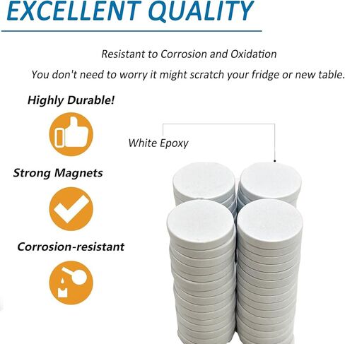 مغناطيس قرص نيوديميوم صغير مع طلاء إيبوكسي، مغناطيس أرضي نادر قوي ومستدير صغير مقاوم للماء للثلاجة، DIY، علمي، حرفي، مكتب، مدرسة 12 × 2 مم (60 قطعة) in Kuwait