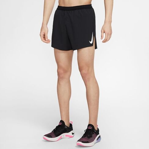 Nike Men's AEROSWIFT 4" Running Short Medium Black in Saudi Arabia