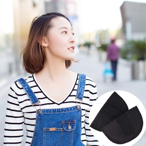 1 Pair Shoulder Pads Covered Set-in Shoulder Pads Sewing Foam Pads for Woman Man Blazer T-Shirt Suit Clothes in Saudi Arabia