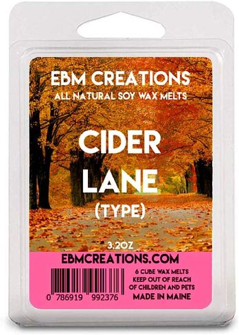 Cider Lane (Type) - Scented All Natural Soy Wax Melts - 6 Cube Clamshell 3.2oz Highly Scented! in Saudi Arabia