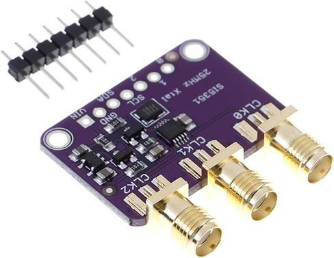 Si5351A I2C 25MHZ I2C high-Frequency Signal Square Wave Frequency Generator Signal Generator, 8KHz to 160MHz 3-5 VDC for Arduino in Kuwait