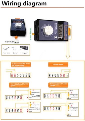 KNACRO DC 0-10V 0-20MA 4-20mA مولد إشارة الجهد الحالي، واجهة إمداد الطاقة USB محاكي تناظري لـ PLC وتصحيح أخطاء اللوحة، واختبار الجهاز، ومحول التردد، وصمام التدفق in Kuwait