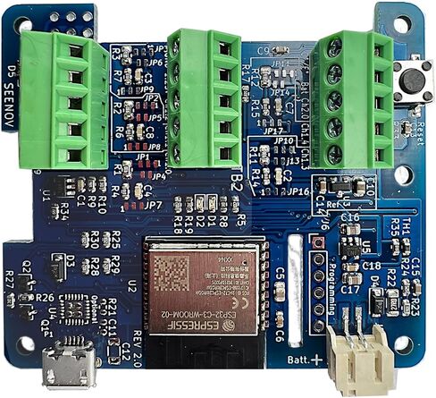 Seenov Raspberry Pi 6 قنوات 12 بت ADC تناظري إلى رقمي مع مدخل 1 فولت إلى ± 12 فولت، ADC لـ Pi أو أي جهاز يدعم WiFi، على اللوحة ESP32C3، متوافق مع نماذج RPI 400 4B 3B+ 3B 2B Zero w 2 in Kuwait