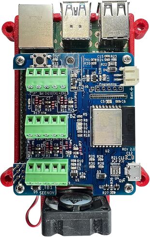 Seenov Raspberry Pi 6 قنوات 12 بت ADC تناظري إلى رقمي مع مدخل 1 فولت إلى ± 12 فولت، ADC لـ Pi أو أي جهاز يدعم WiFi، على اللوحة ESP32C3، متوافق مع نماذج RPI 400 4B 3B+ 3B 2B Zero w 2 in Kuwait