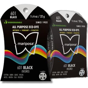 Black Fabric Dye (3-Pack) All-Purpose Eco-Dye for Cotton, Linen, Jeans, Wool, Rayon, Silk & More; Earth-Friendly, Non-Toxic, Clean Dye Formula, Enough for 3lbs of Fabric | Color: Black (601) in Kuwait