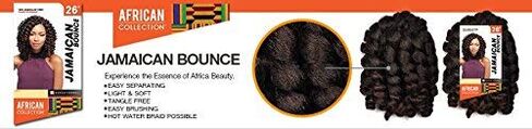 4 Packs Deal!!! JAMAICAN BOUNCE 26" (1 Jet Black) - Sensationnel African Collection Crochet Braid in Kuwait
