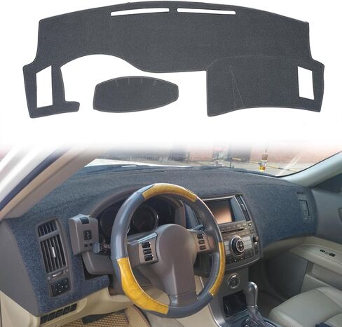 غطاء داش مناسب خصيصًا لسيارة Infiniti FX35 FX45 2003 2004 2005 2006 2007 2008، وسادة غطاء لوحة القيادة (أسود) in Kuwait